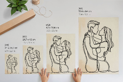 Tisk na plátno Láska lineart