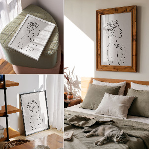 Plakát na zeď Dámský lineart