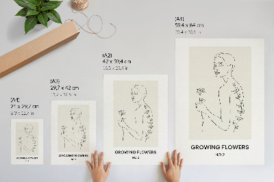 Plakát na zeď Rostlinná grafika