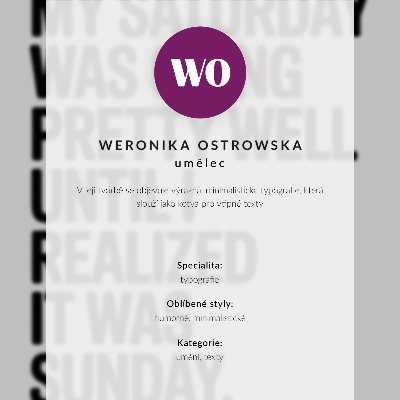 Dekorativní plakát Humoristický text