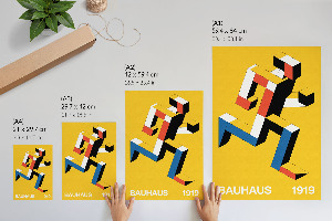 Plakát Bauhausský design