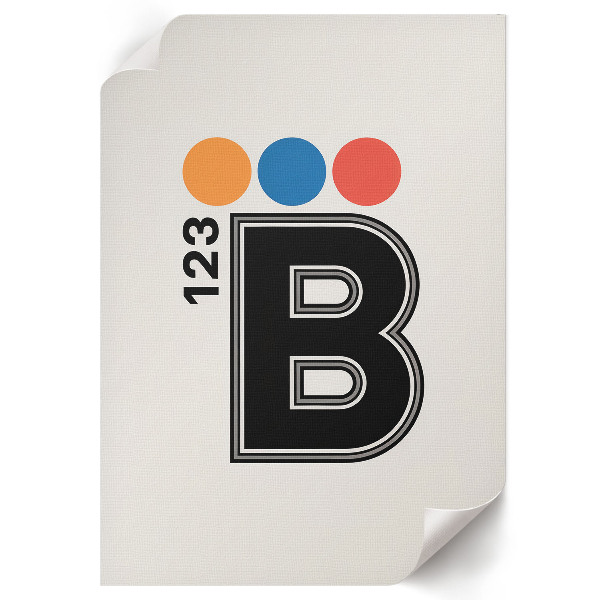 Dekorativní plakát Typografie B123
