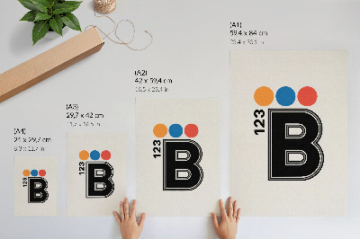 Dekorativní plakát Typografie B123