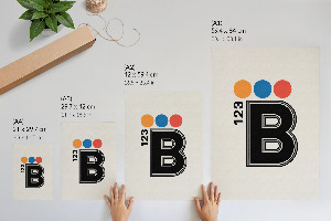 Dekorativní plakát Typografie B123