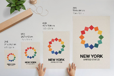 Plakát z fotky Ilustrace z New Yorku