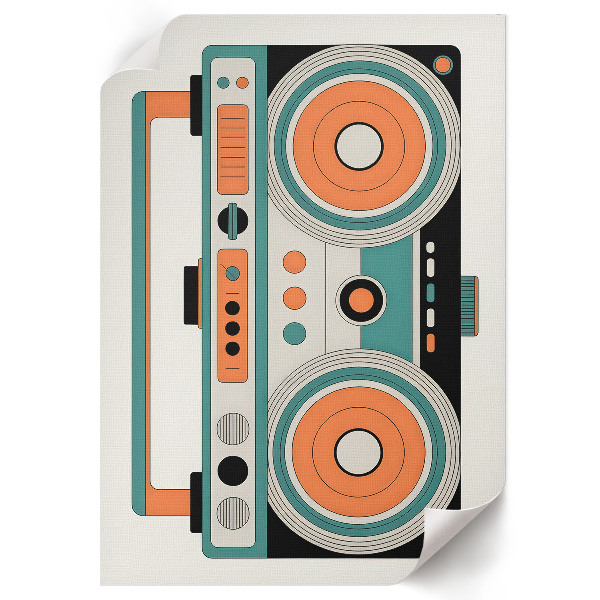 Dekorativní plakát Retro boombox