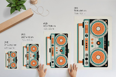 Dekorativní plakát Retro boombox