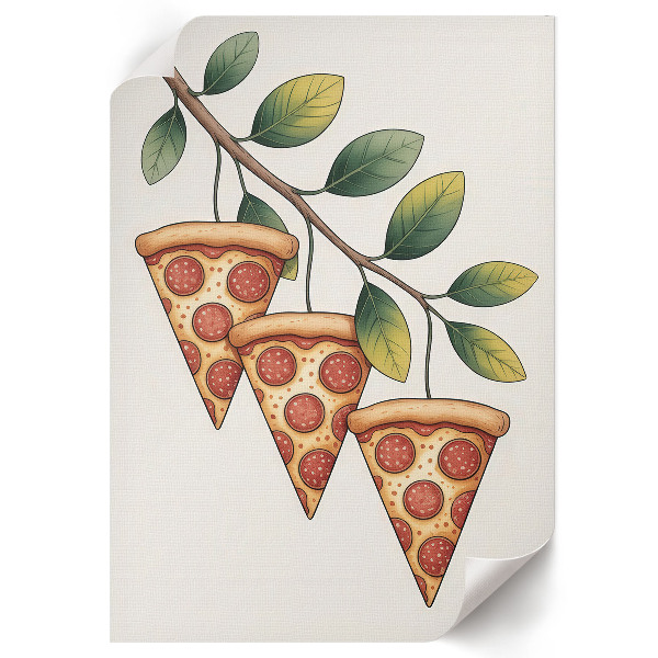 Nástěnný plakát Pizza na větvi