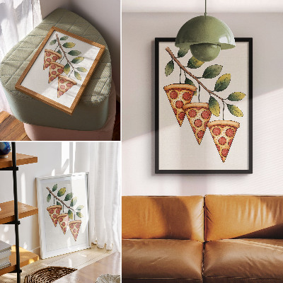 Nástěnný plakát Pizza na větvi
