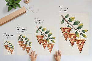 Nástěnný plakát Pizza na větvi