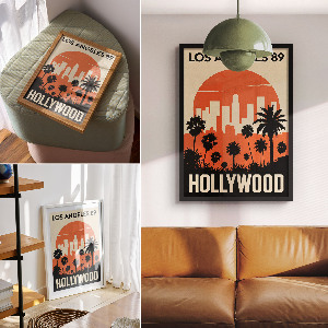 Tisk na plátno Hollywoodský pohled