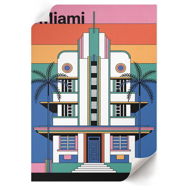 Dekorativní plakát Art Deco v Miami