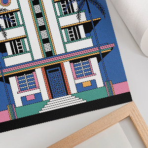 Dekorativní plakát Art Deco v Miami