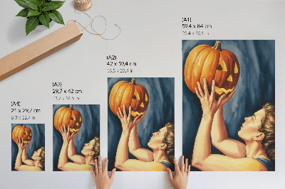 Plakát Halloweenská dýně