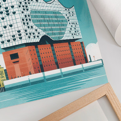 Dekorativní plakát Hamburská ilustrace