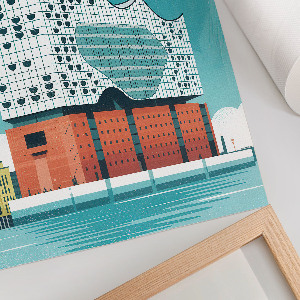 Dekorativní plakát Hamburská ilustrace