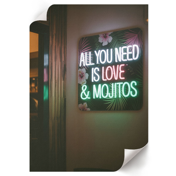 Nástěnný plakát Neonové Mojito