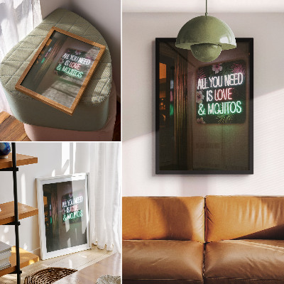 Nástěnný plakát Neonové Mojito