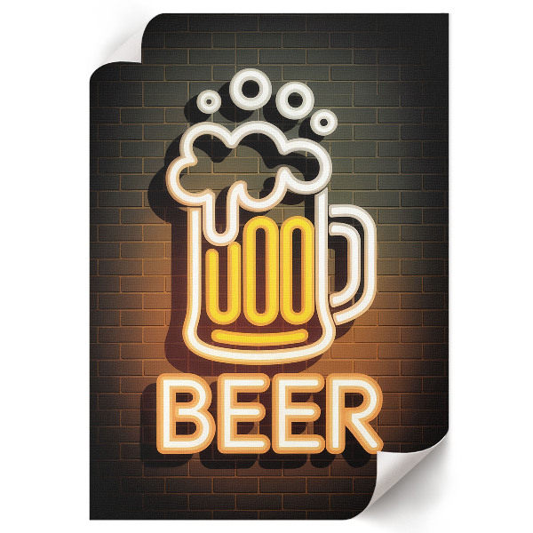 Dekorativní plakát Neonové pivo