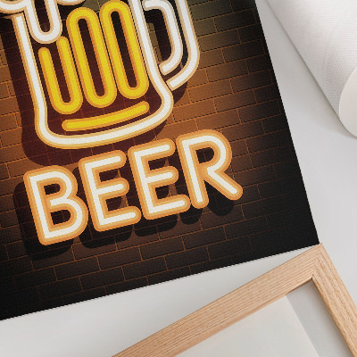 Dekorativní plakát Neonové pivo
