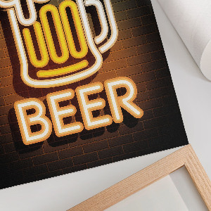 Dekorativní plakát Neonové pivo