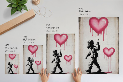 Nástěnný plakát Graffiti srdce