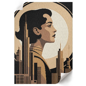 Plakát na zeď Portrét v art deco stylu