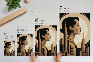 Plakát na zeď Portrét v art deco stylu
