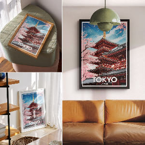 Plakát Tokio, Japonsko
