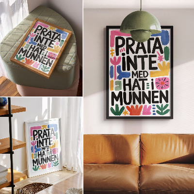 Nástěnný plakát Text a barvy