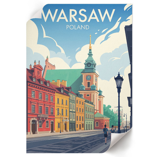 Nástěnný plakát Varšavská architektura