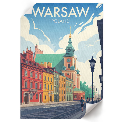 Nástěnný plakát Varšavská architektura
