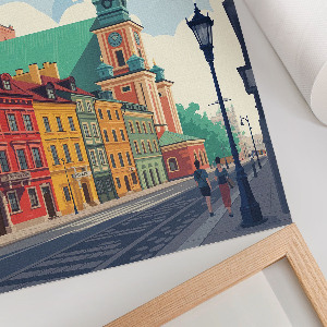 Nástěnný plakát Varšavská architektura
