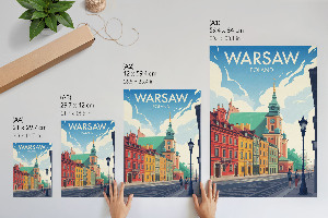 Nástěnný plakát Varšavská architektura