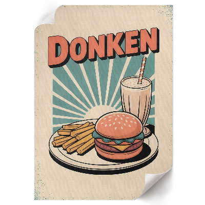 Plakát Retro rychlé občerstvení