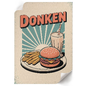 Plakát Retro rychlé občerstvení