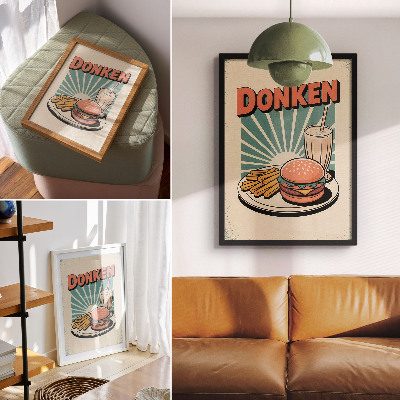 Plakát Retro rychlé občerstvení