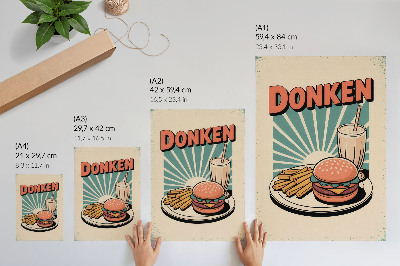 Plakát Retro rychlé občerstvení