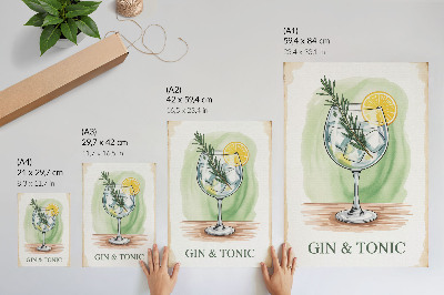 Dekorativní plakát Gin tonik