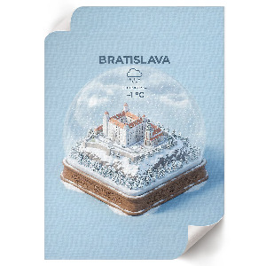 Plakát Bratislavská sněhová koule