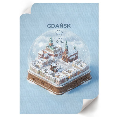 Tisk na plátno Sněhová koule Gdaňsk