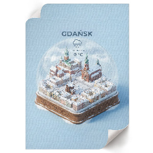 Tisk na plátno Sněhová koule Gdaňsk