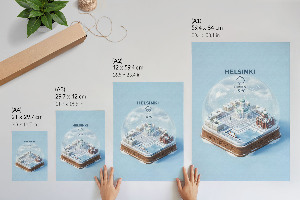 Dekorativní plakát Helsinská sněhová koule