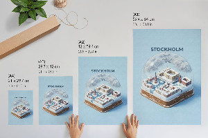 Plakát z fotky Stockholmská sněhová koule
