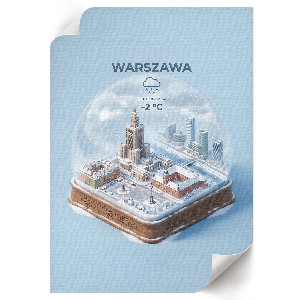 Plakát Sněhová koule Varšava