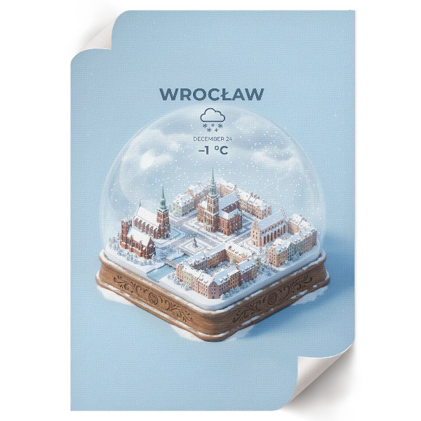Dekorativní plakát Sněhová koule Vratislav