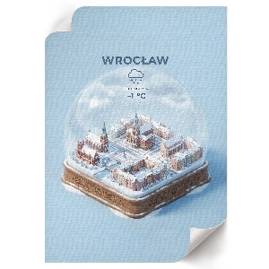 Dekorativní plakát Sněhová koule Vratislav