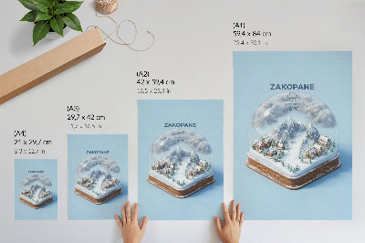 Nástěnný plakát Sněhová koule Zakopane