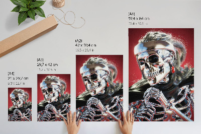 Plakát na zeď Futuristická kostra