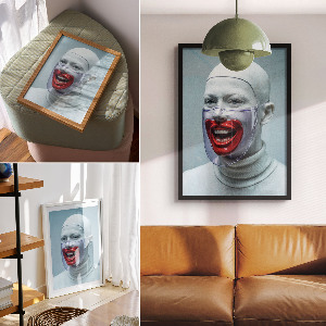 Nástěnný plakát Futuristická tvář